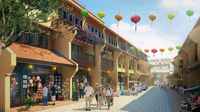 Phố cổ Hạ Long là sự giao thoa của 36 phố phường Hà Nội kết hợp với màu sắc của phố cổ Hội An